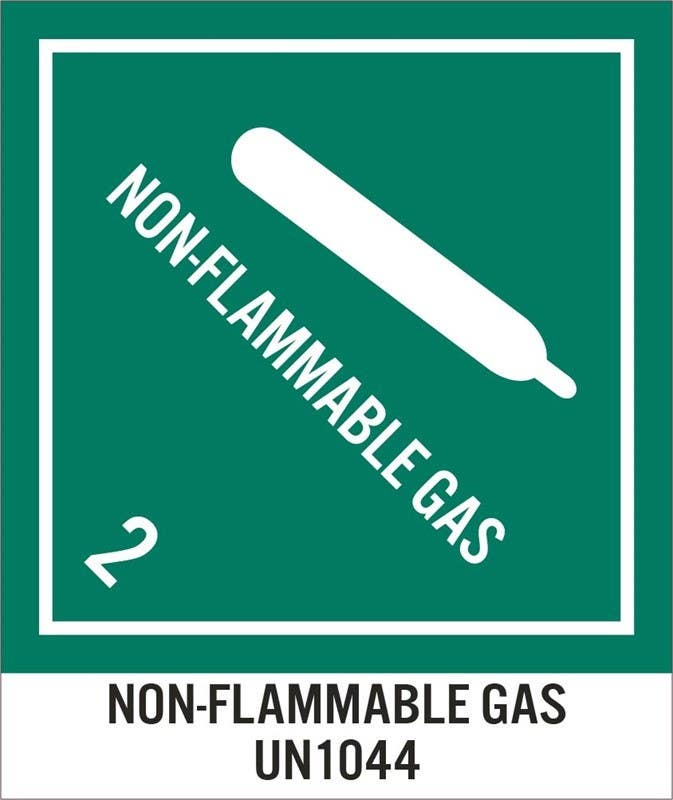 AccuformNMC UN1044AL Non Flammable Gas, Dot Shipping Labels, PS Paper, 4.75" x 4", 500/Roll