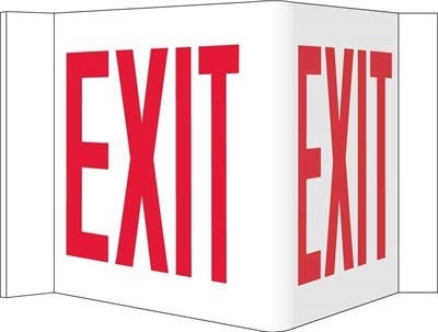 AccuformNMC PSP Projection Sign, Exit, 8" x 12" Panel