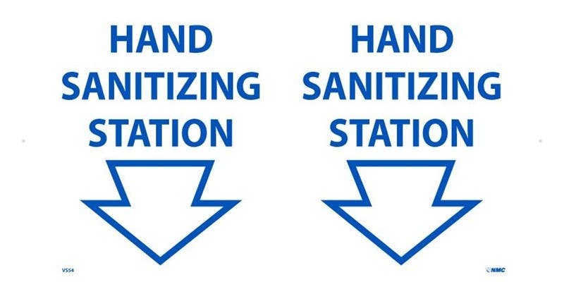 AccuformNMC VS54 Hand Sanitation Station VISI Sign, 6" x 9", Rigid Vinyl 3MM