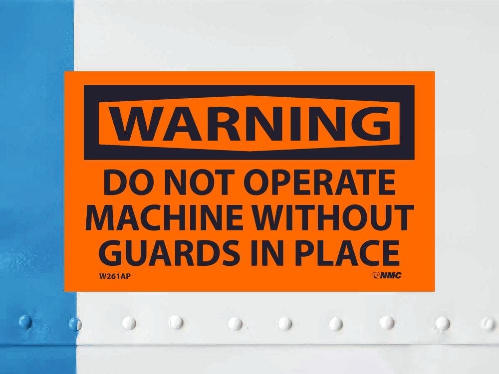 AccuformNMC LEQM306 Equipment Safety Labels, 3-1/2" x 5", 5/Pk