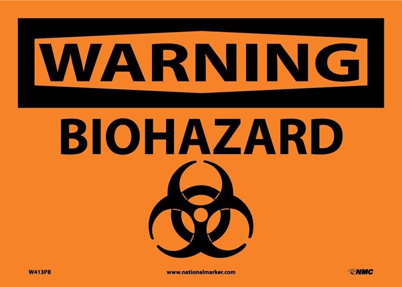 AccuformNMC MBHZ Warning Safety Sign, Biohazard