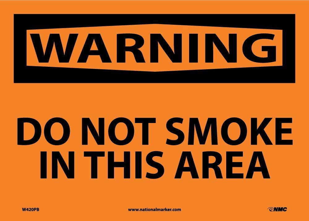 AccuformNMC MSMK805 Smoking Control Sign, 10" x 14"