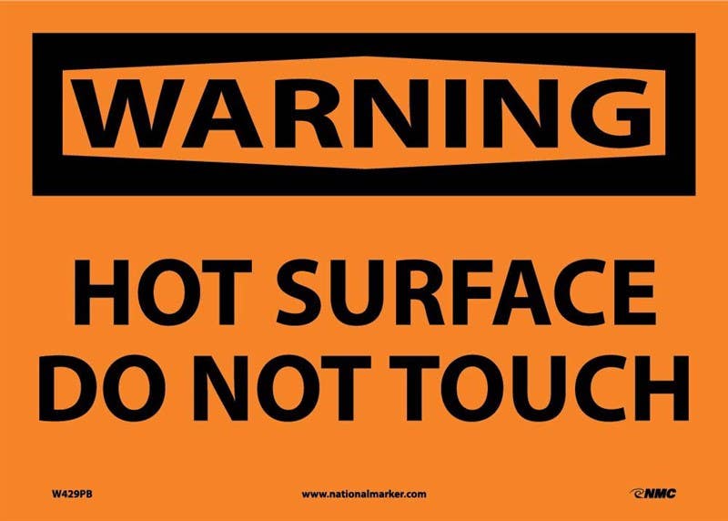 AccuformNMC MWLD OSHA Warning Safety Sign, Hot Surface - Do Not Touch