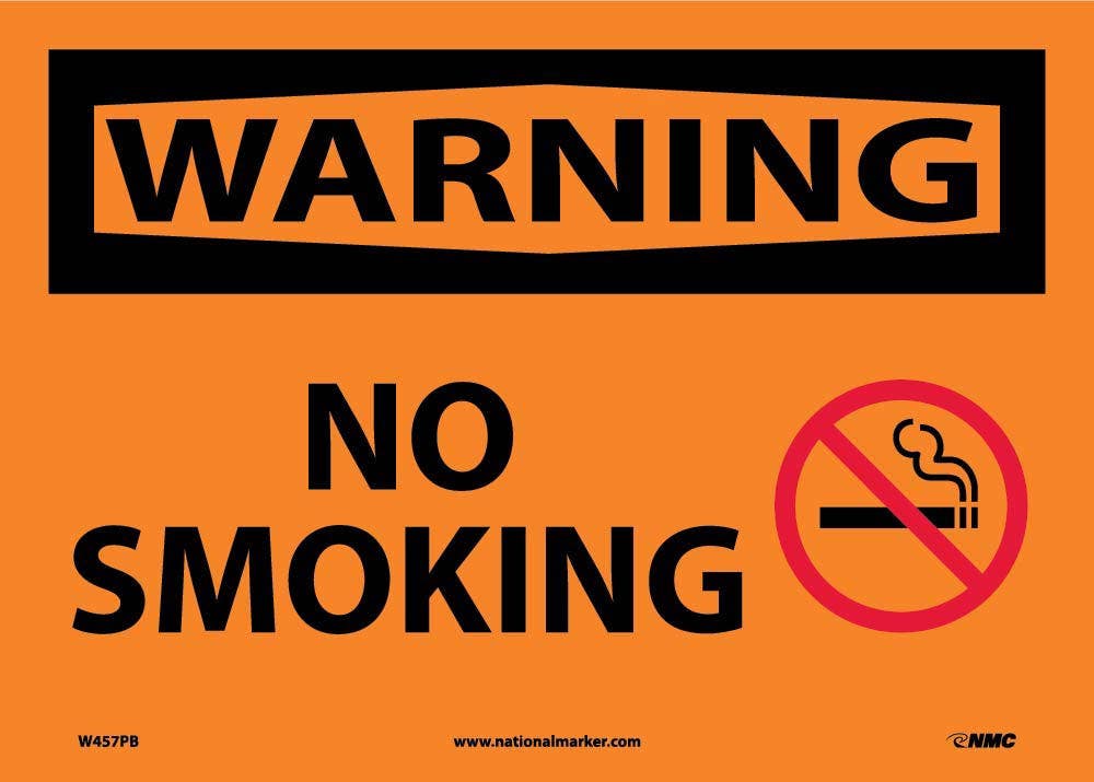 AccuformNMC MSMK OSHA Warning Safety Sign, No Smoking