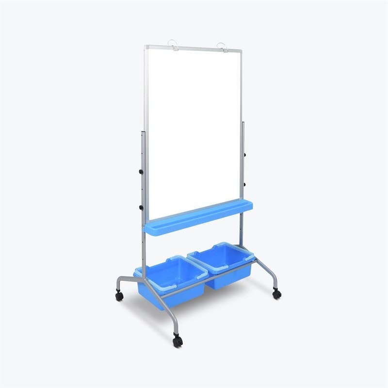AccuformNMC WB9 Classroom Chart Stand with Storage Bins, 72" x 31"