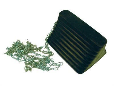 AccuformNMC WCR2C Wheel Chock, Rubber w/12 Ft. Chain Attached