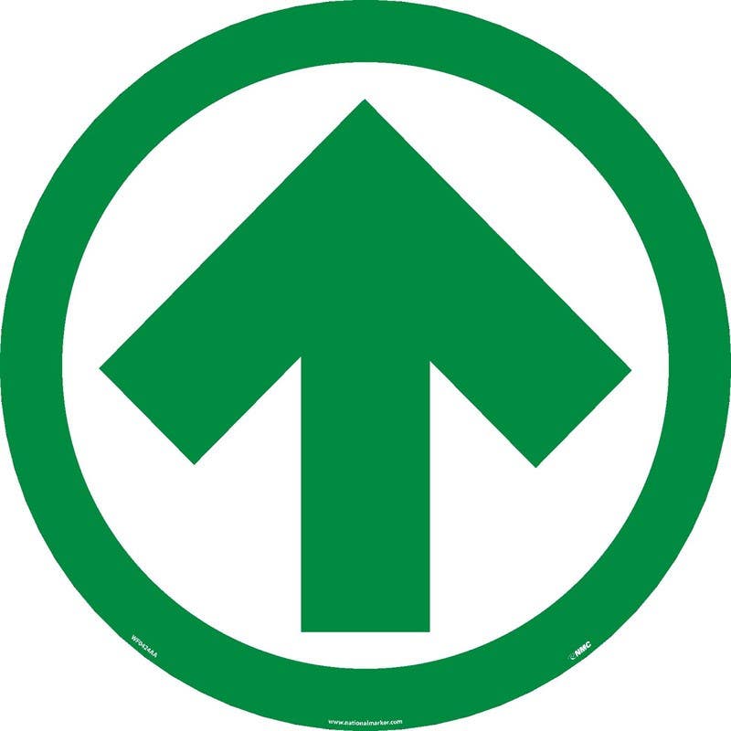 AccuformNMC WF04 Arrow Graphic Wall & Floor Sign, 36" H x 36" W