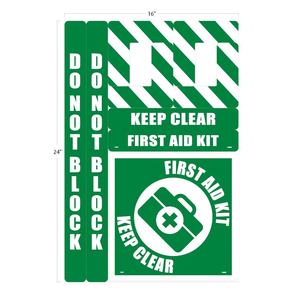 AccuformNMC WFK First Aid Floor Marking Kit, 24" x 16"