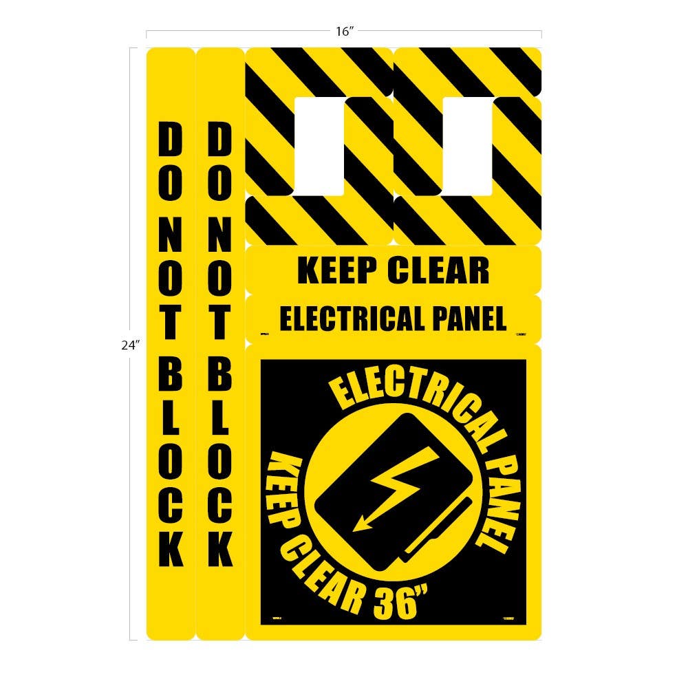 AccuformNMC WFK Electrical Panel Floor Marking Kit, 24" x 16"