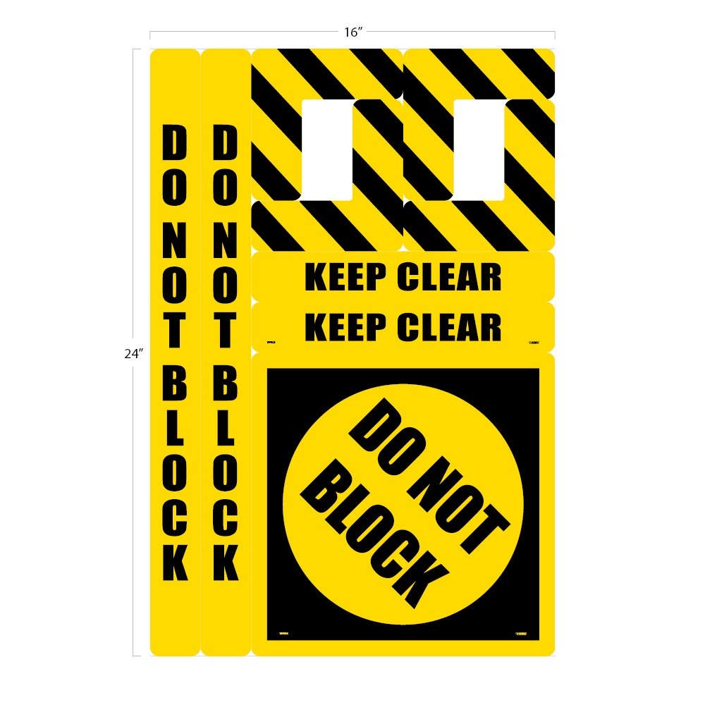 AccuformNMC WFK Do Not Block Floor Marking Kit, 24" x 16"