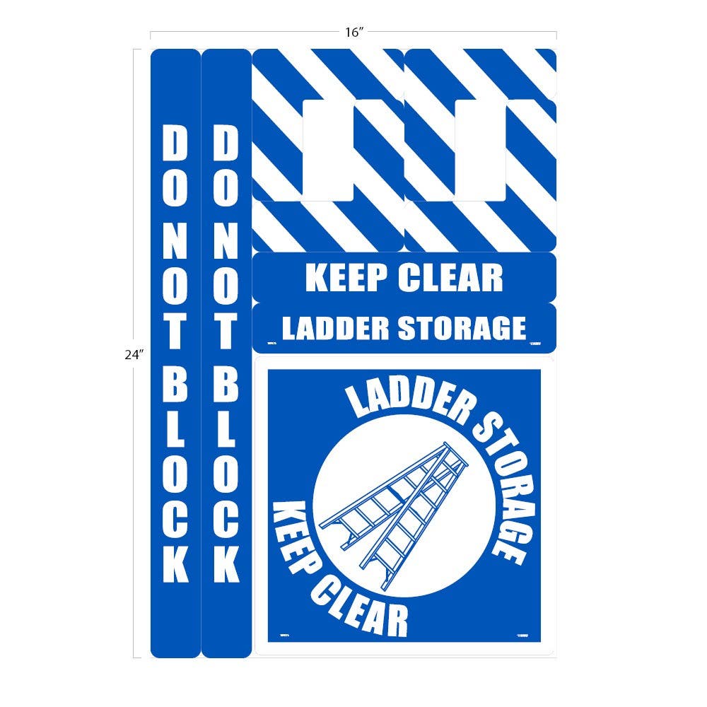 AccuformNMC WFK Ladder Storage Floor Marking Kit, 24" x 16"