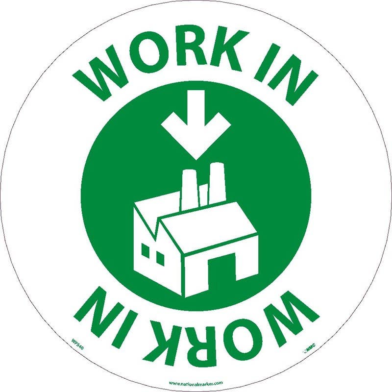 AccuformNMC WFS Work In, Walk On Floor Sign, 17" Dia.