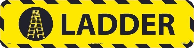 AccuformNMC WFS Ladder, Walk On Floor Sign, 6" x 24"