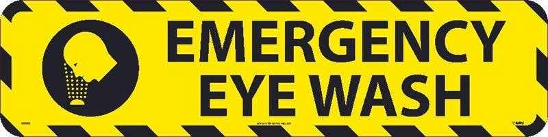 AccuformNMC WFS Emergency Eye Wash, Walk On Floor Sign, 6" x 24"