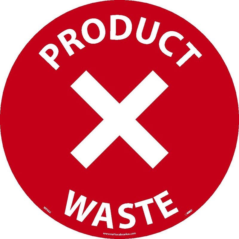 AccuformNMC WFS Product Waste, Walk On Floor Sign, 17" Dia.