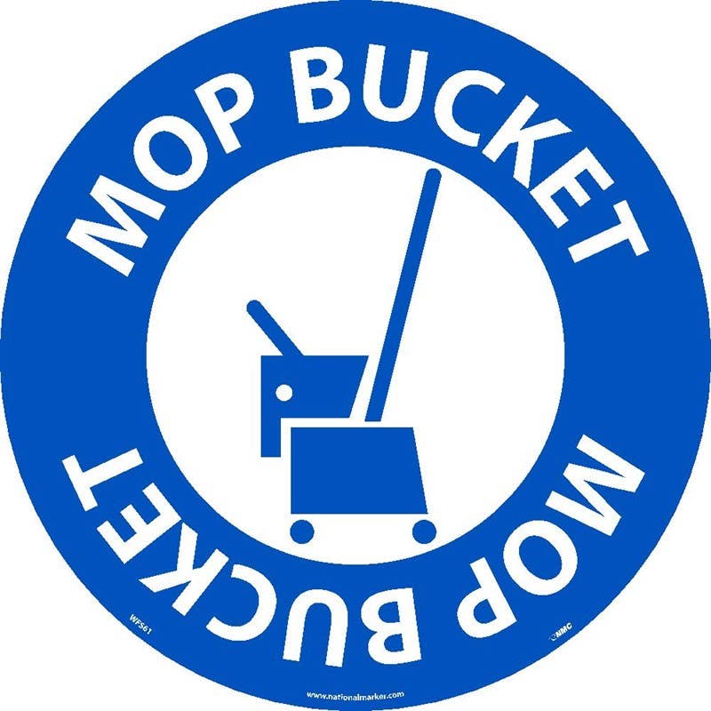 AccuformNMC WFS Mop Bucket, Walk On Floor Sign, 17" Dia.