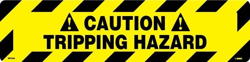 AccuformNMC PSR260 Slip-Gard Caution Border Floor Sign, Tripping Hazard, 6" x 24"