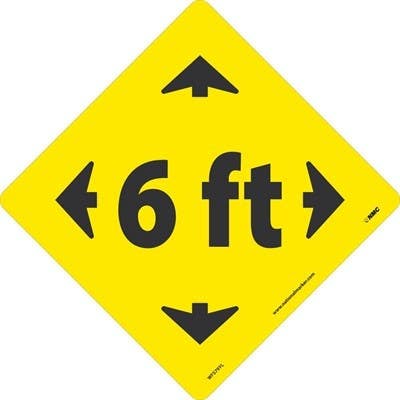 AccuformNMC WFS79 6 Ft Arrow (Graphic) Floor Sign
