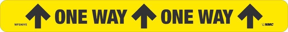 AccuformNMC WFS One Way Arrows Floor Sign, 2.25" x 20"