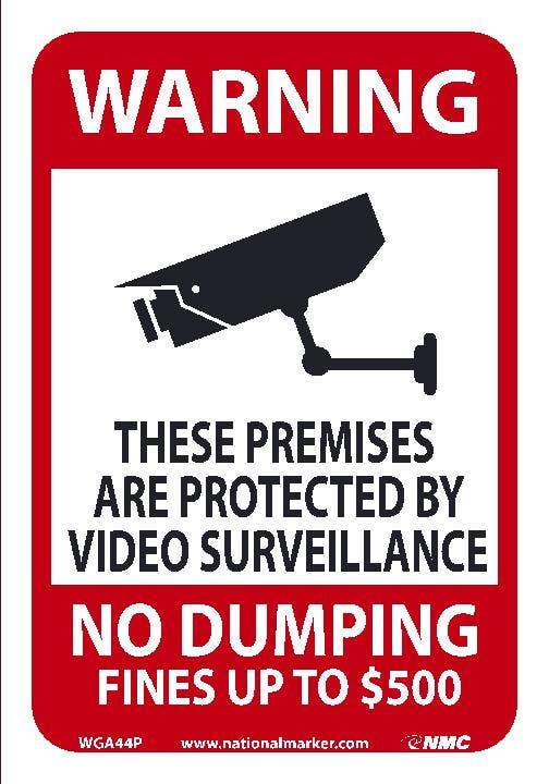 AccuformNMC WGA44 Warning, These Premises Are Protected By Video Surveillance Sign