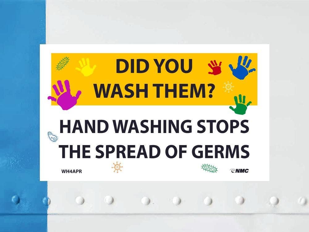 AccuformNMC WH4APR Did You Wash Them Label, PS Removable Vinyl, 3" x 5", 5/Pk