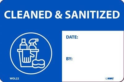 AccuformNMC WOL Cleaned & Sanitized, Write On Label, PS Removable Vinyl .0045, 500/Roll