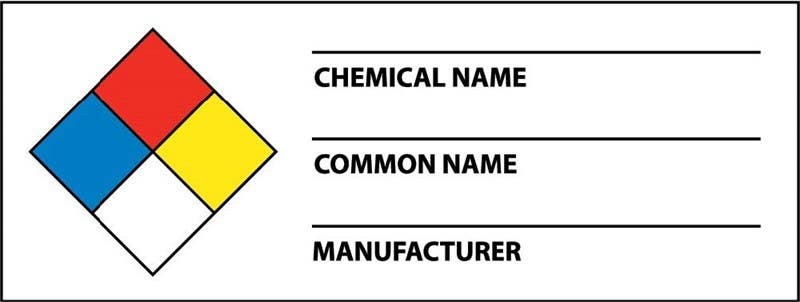 AccuformNMC LZN601E NFPA Diamond Identifier Roll Labels, Common Chemical Identifier, 1-1/2" x 3-7/8", 500/Rl