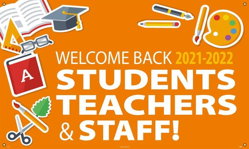 AccuformNMC BT-75 Welcome Back Students & Teachers, 2021-2022 Banner