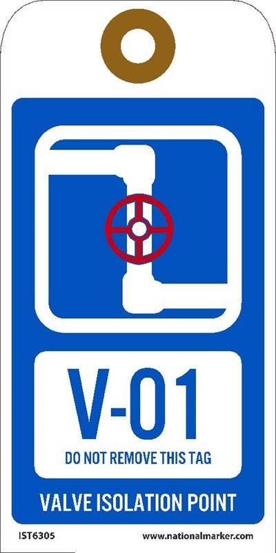 AccuformNMC TDJ220 Energy Source Identification ShapeID Tag Series, Valve, Series 1 - 10, 10/Pk