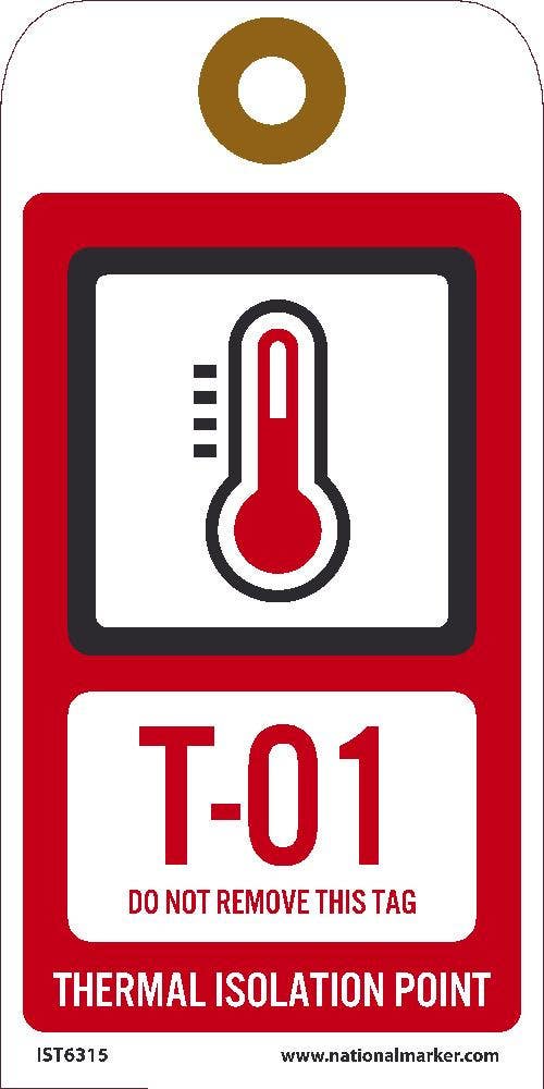 AccuformNMC TDK820 Energy Source ID Tag, Thermal, Pentagon, Series 1 - 10, 10/Pk