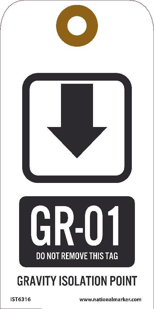 AccuformNMC TDK120 Energy Source ID Tag, Control Gravity, Round, Series 1 - 10, 10/Pk