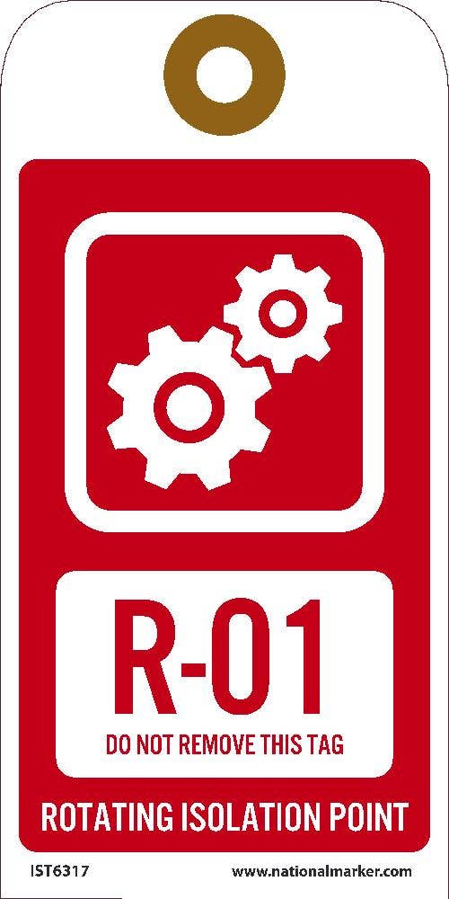 AccuformNMC TDK620 Energy Source ID Tag, Mechanical, Hexagon, Series 1 - 10, 10/Pk