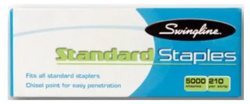Acco Brands S7079350R Staples, 1/4 In, 5000 Ct