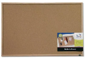 Acco Brands 35-380352Q Cork Bulletin Board with Oak Frame, 23 x 35 In