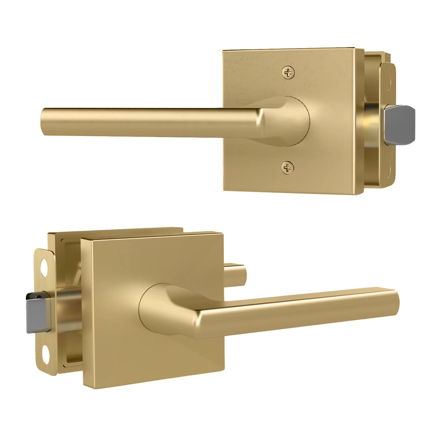 Mega Handles SLE3 Prime Select Collection 4.29" Door Lever, Satin Brass