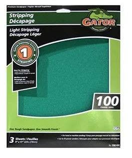 Gator Finishing products 726 Premium Aluminum Oxide Sandpaper, 9 X 11-In., 3-Pk.