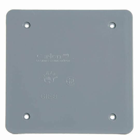 ABB Installation Products E980 Field Service PVC Blank Box Cover w/ Mounting Screw