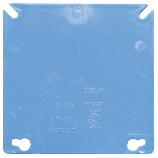 ABB Installation Products A400R-CAR 4-Inch 2 Gang Square Blank Box Cover
