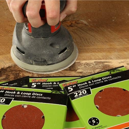 Gator Finishing products 414 Sanding Disc, Aluminum Oxide, Red Resin, 5-In., 8-Hole, 15-Pk.