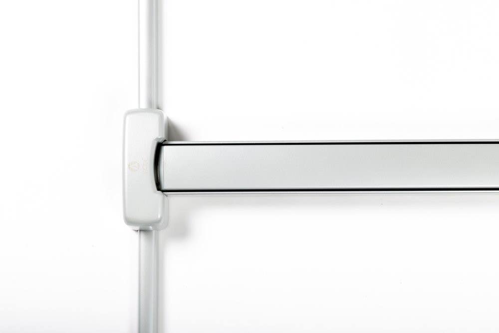 Gaab Locks T393-04 Panic Exit Device Surface Vertical Rod, 3 Pt Latching, Gray, Modular & Reversible, UL 305
