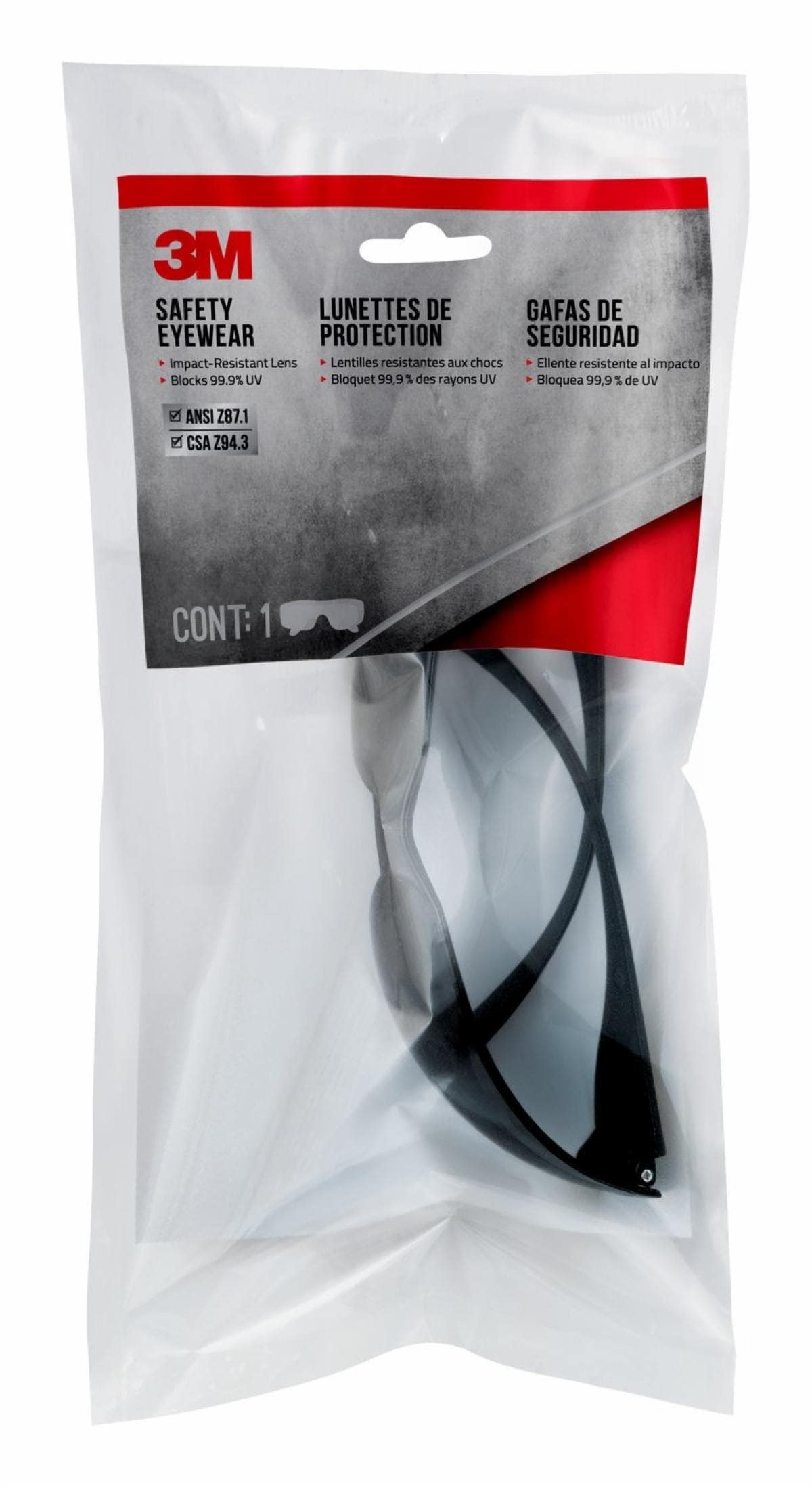 3M 9095 Safety Eyewear with Impact-Resistant Lenses