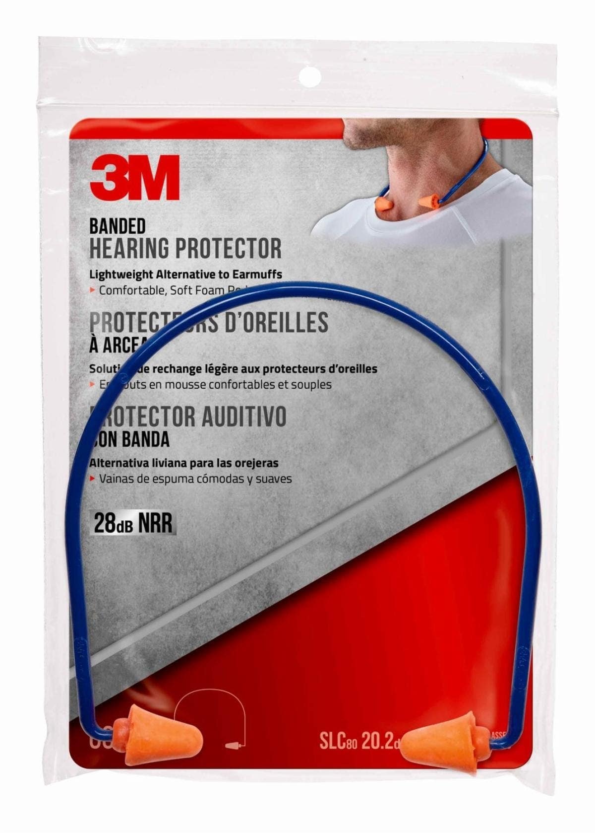 3M 90537H1-DC Banded Hearing Protector, NRR 28 dB