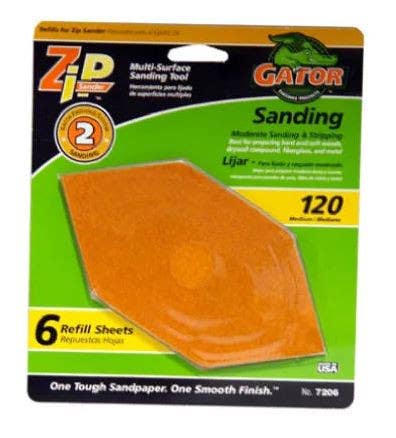 Gator Finishing products 72 Zip Sanding Refill Sheet, 6-Pk.