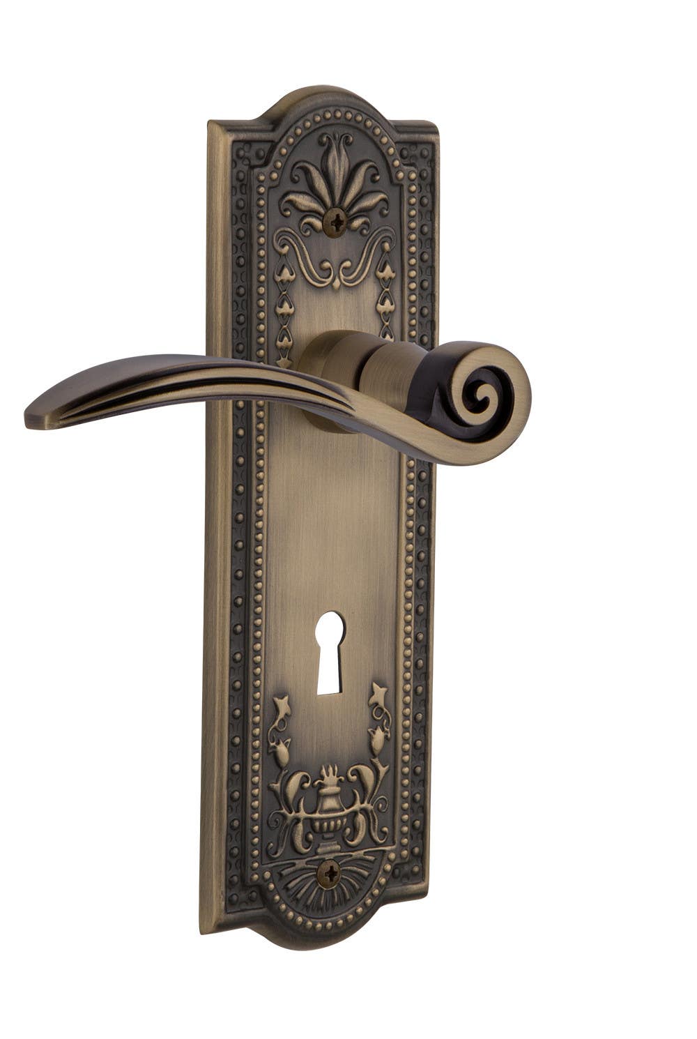 Nostalgic Warehouse MEASWN Meadows Plate w/ Swan Lever