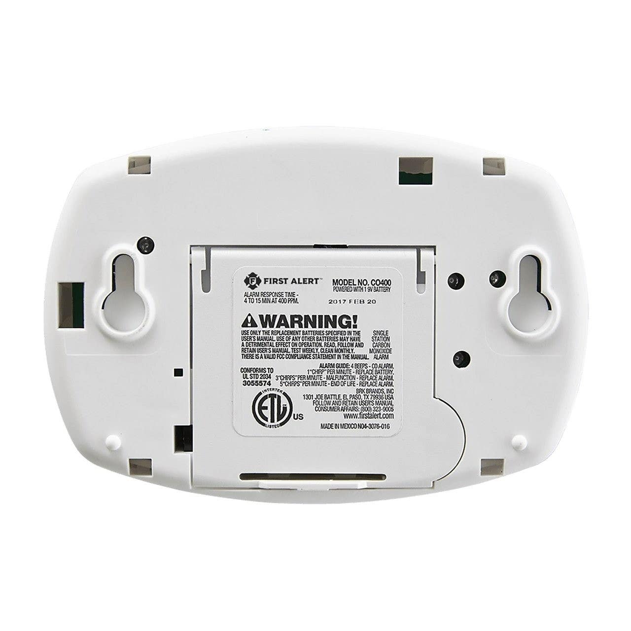 Resideo 1039741 Battery Operated Carbon Monoxide Alarm, 2-Pk.