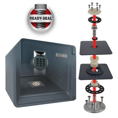 Resideo 2092DF-BD Waterproof & Fireproof Digital Safe, 1.32-Cu. Ft.