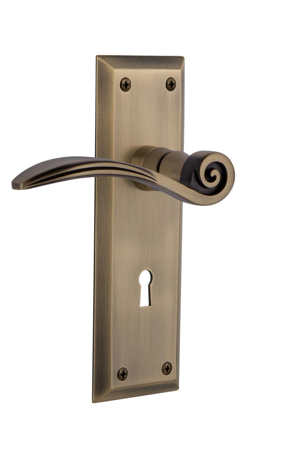 Nostalgic Warehouse NYKSWN New York Plate w/ Swan Lever