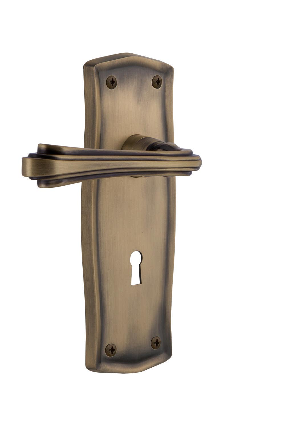 Nostalgic Warehouse PRAFLR Prairie Plate w/ Fleur Lever