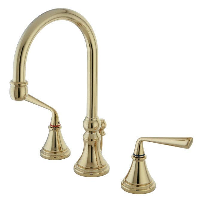 Kingston Brass KS298 Silver Sage Widespread ADA Lavatory Faucet