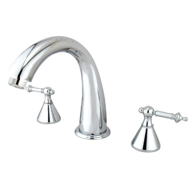 Kingston Brass KS236 Royale Two Handle Roman Tub Filler w/ TL lever handles